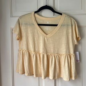 So small v neck top NEW with tags